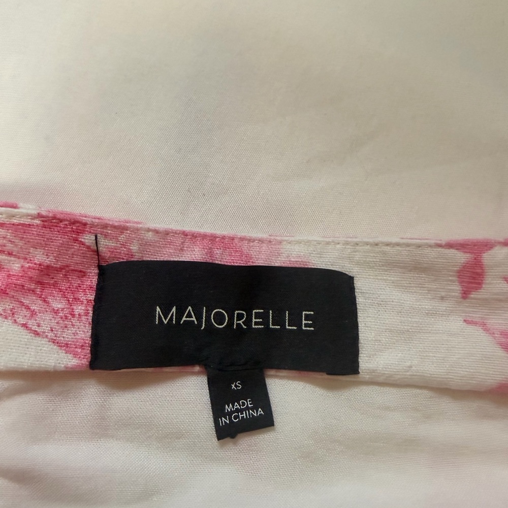 MAJORELLE Off-Shoulder Pink Floral Button Front Top - Picture 3 of 12